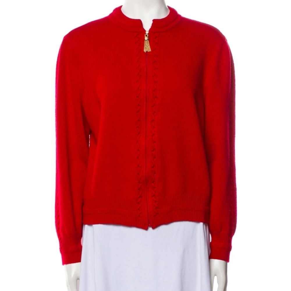 St John Red Evening Jacket Sweater